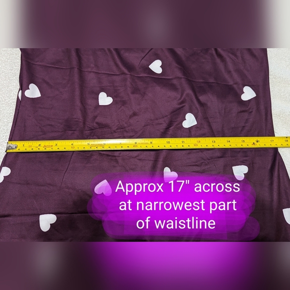 BNWT ladies size L (8/10) slip nightie, deep purple with little heart design - Picture 6 of 16